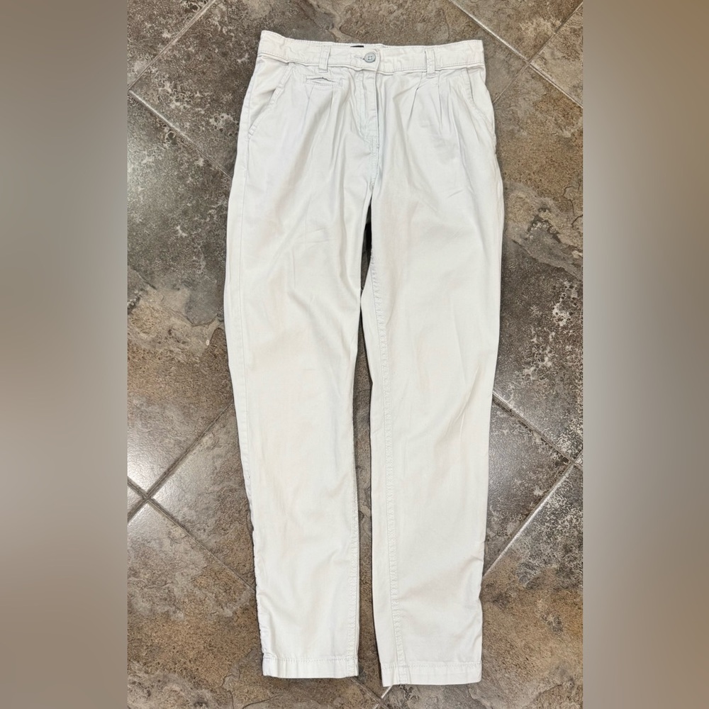 H&M Light grayish blue pleated chino Pants. Size 2